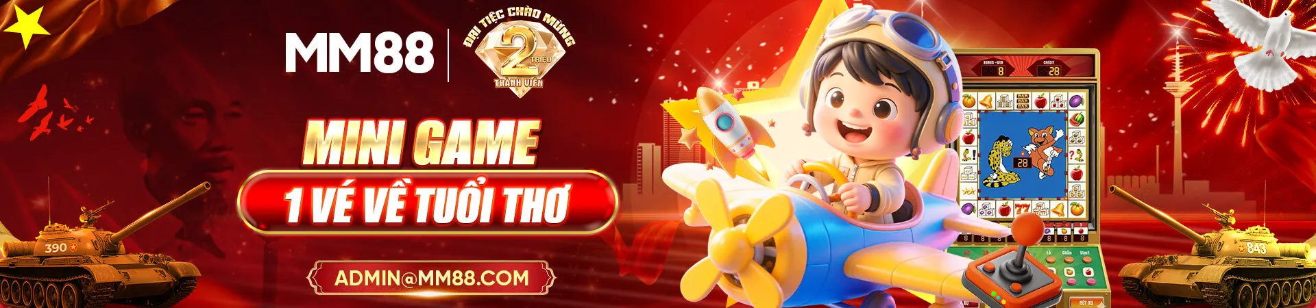 mini game vé về tuổi thơ mm88 banner